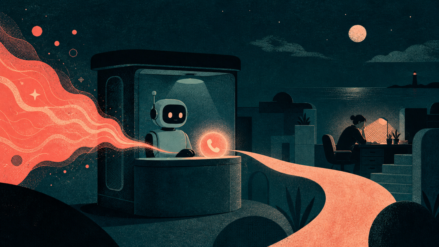 Topic visual for «How to Stop Losing Website Leads Overnight with an AI Auto-Reply» — Cover